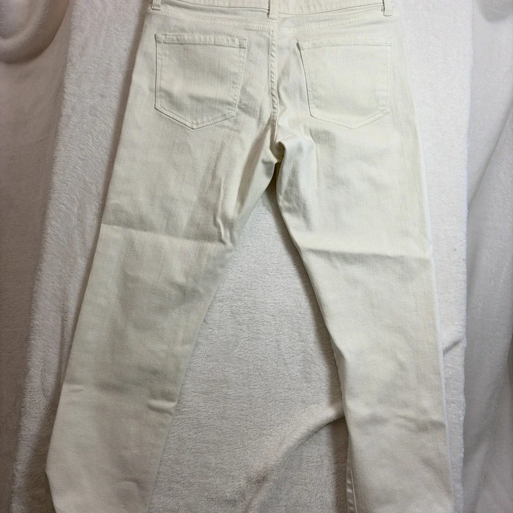 Banana Republic Women's Jeans White Skinny Crop 28/6 Mid Rise‎ Stretch Denim
